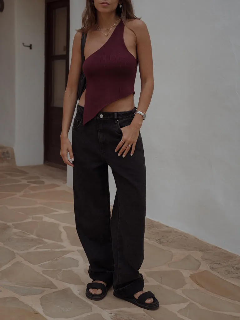 TWIST WIDE JEAN  - BLACK VINTAGE