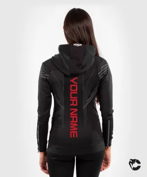 UFC Venum Gepersonaliseerd Authentic Fight Night Walkout Hoodie voor dames - Zwart