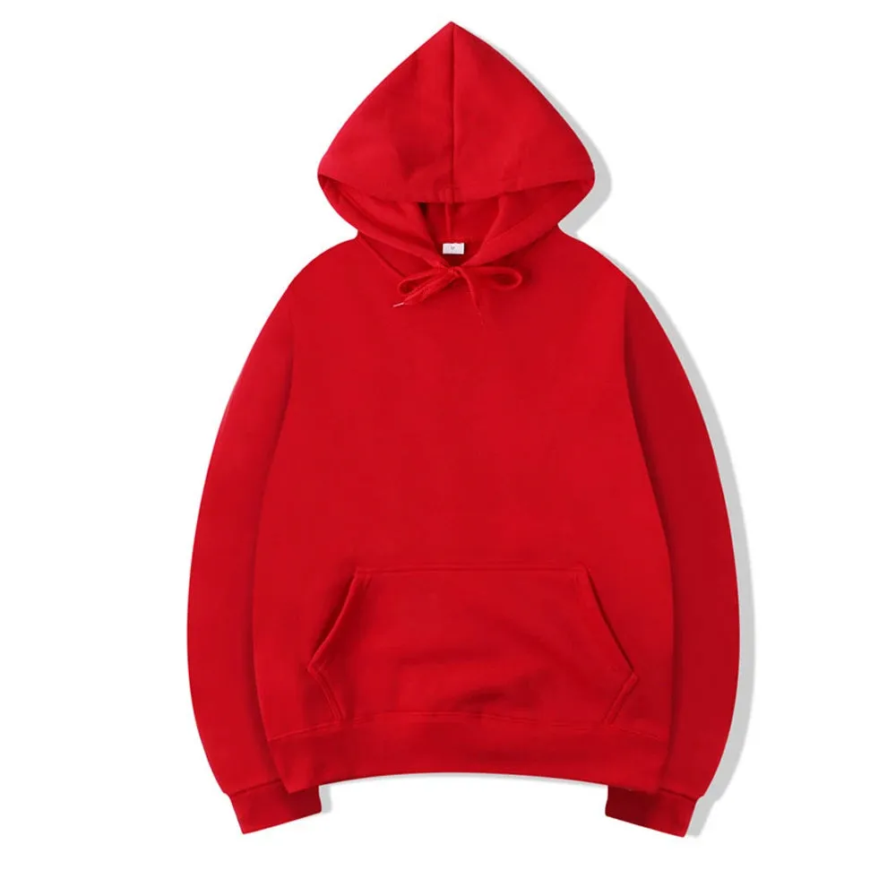 Unisex Solid Color Hoodies: Versatile Spring/Autumn Pullovers for Casual Comfort
