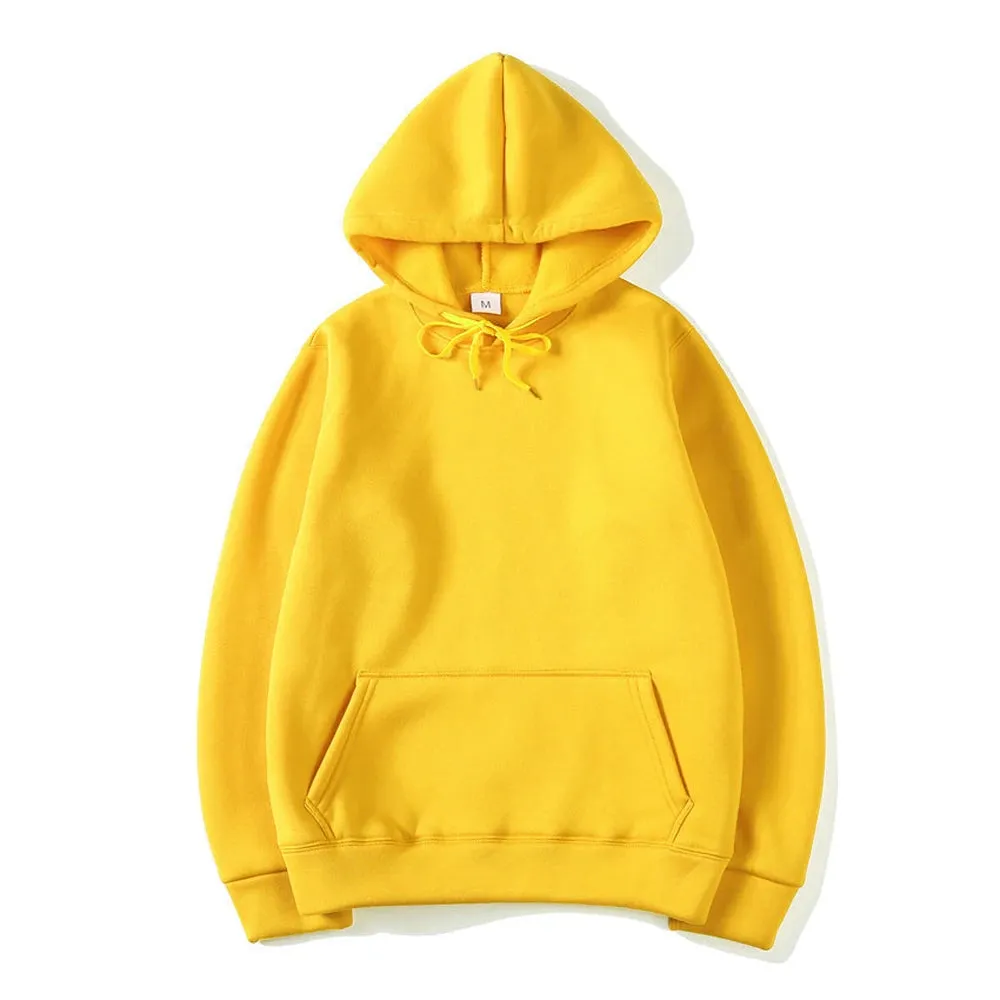 Unisex Solid Color Hoodies: Versatile Spring/Autumn Pullovers for Casual Comfort