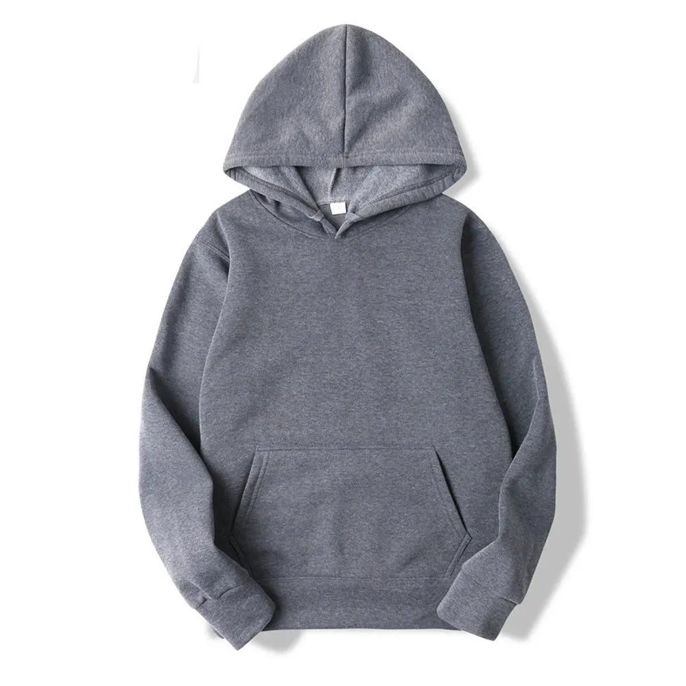 Unisex Solid Color Hoodies: Versatile Spring/Autumn Pullovers for Casual Comfort