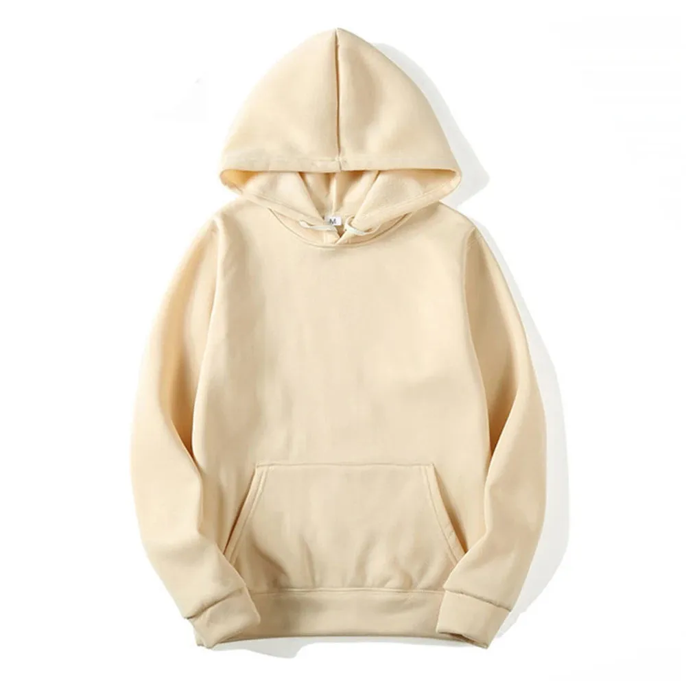 Unisex Solid Color Hoodies: Versatile Spring/Autumn Pullovers for Casual Comfort