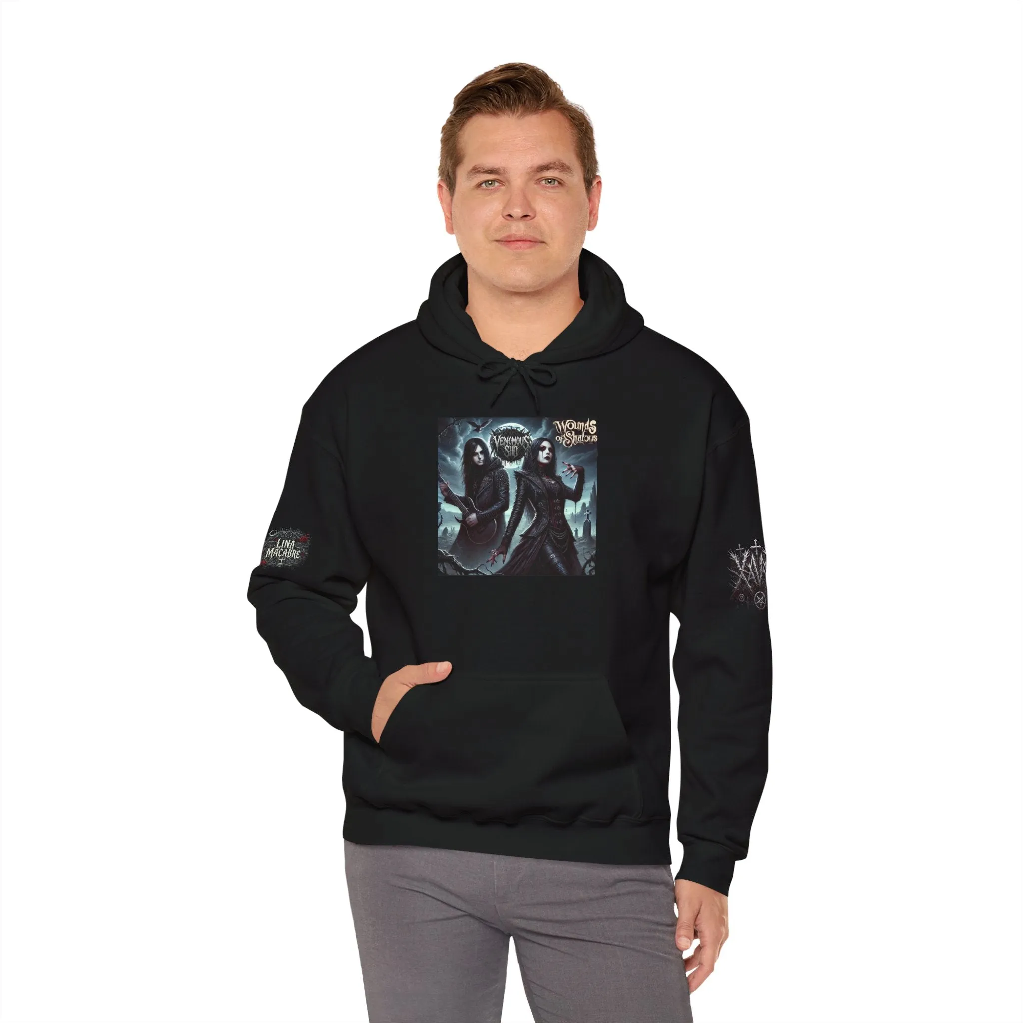 Venomous Sin Wounds of Shadows Heavy Blend Hooded Sweatshirt