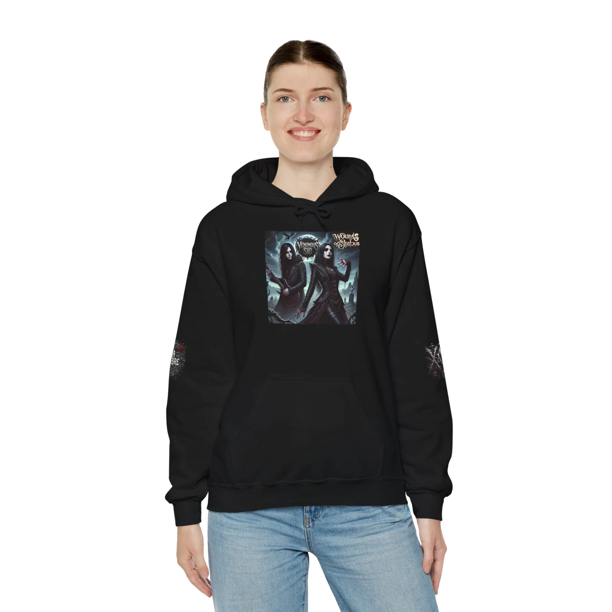 Venomous Sin Wounds of Shadows Heavy Blend Hooded Sweatshirt