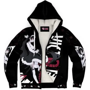 Victoria Blanche Deadly anime girl maid AOP Sherpa Jacket Hoodie