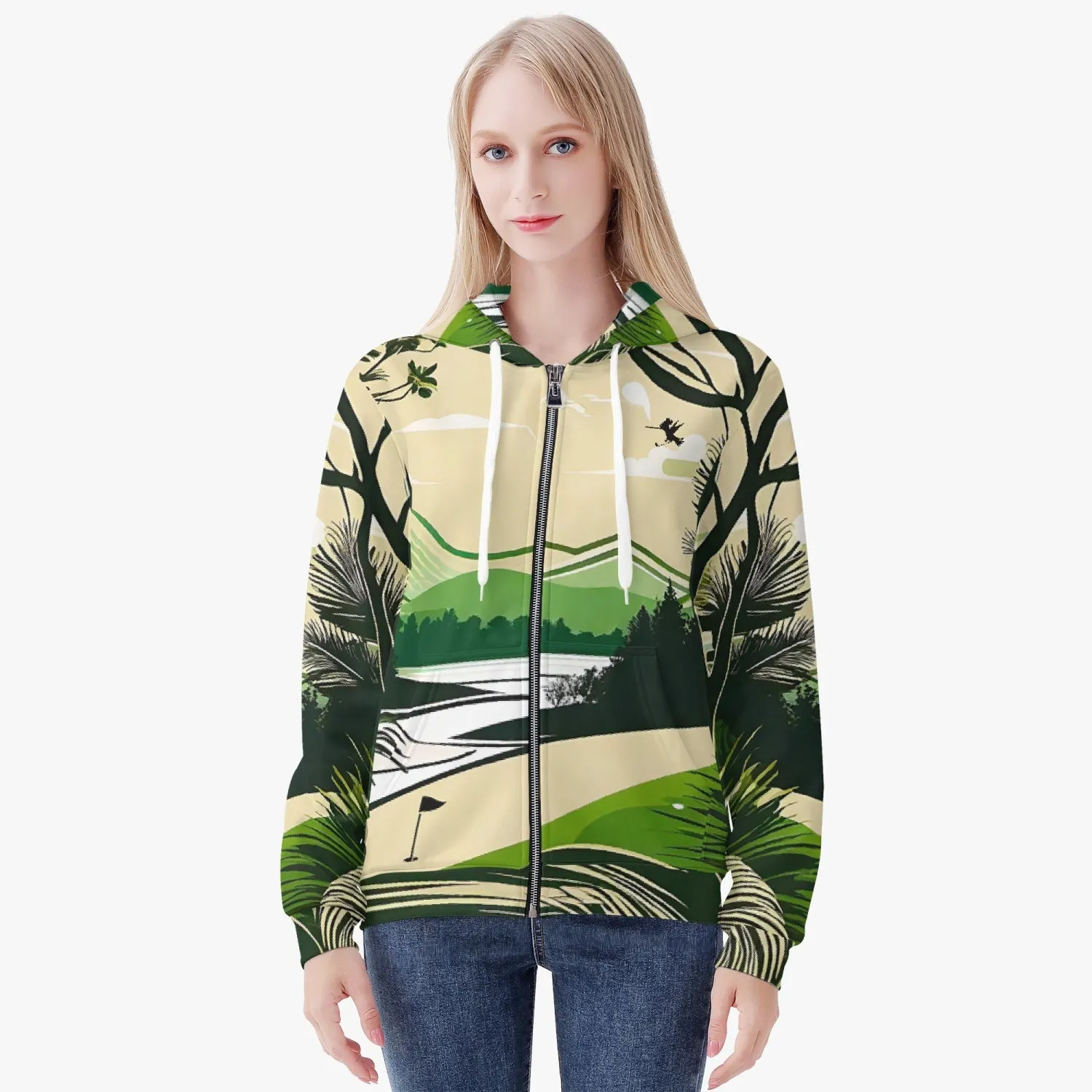 Vintage Golf Women's Zip Up Hoodie