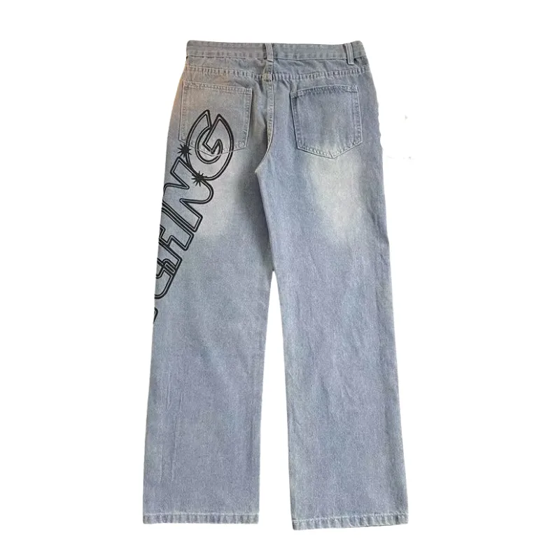 Vintage Letter High Rise Jeans