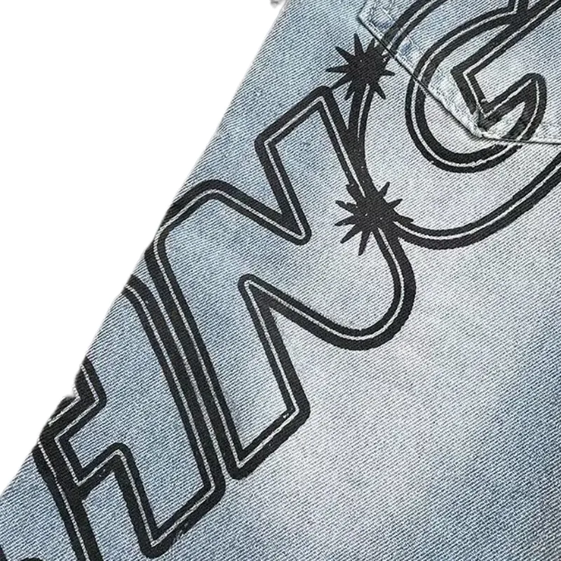 Vintage Letter High Rise Jeans