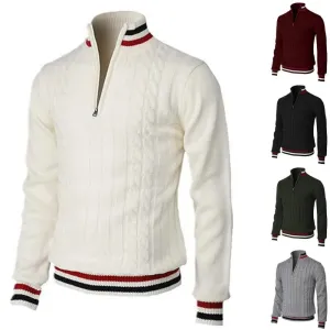 Warm and fashionable pullover with zipper for fall/winter
