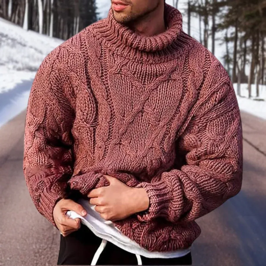 Warm knitted jumper for men - comfortable and versatile