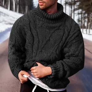 Warm knitted jumper for men - comfortable and versatile