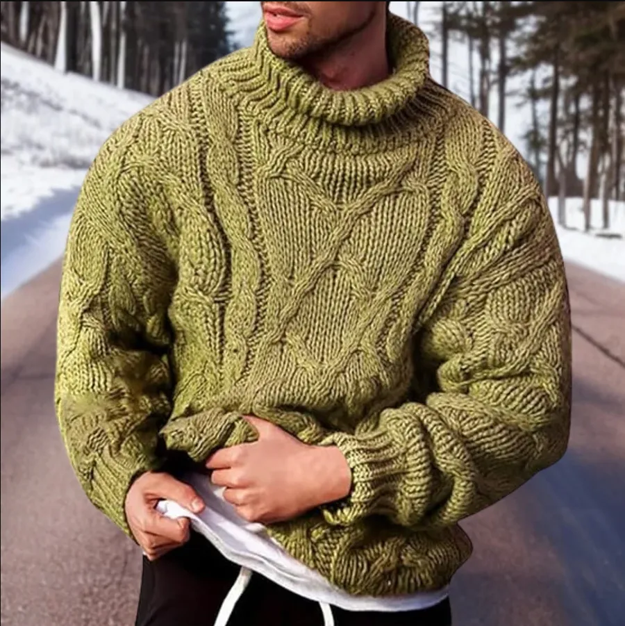 Warm knitted jumper for men - comfortable and versatile