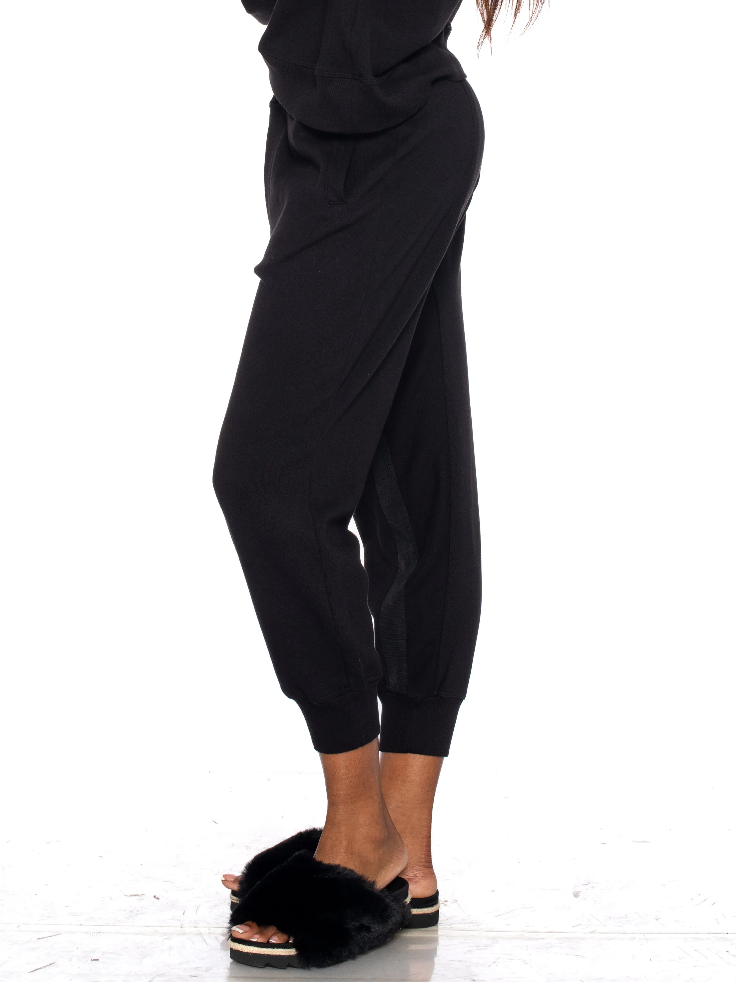 Welt Pocket Sweatpant Black Contrast