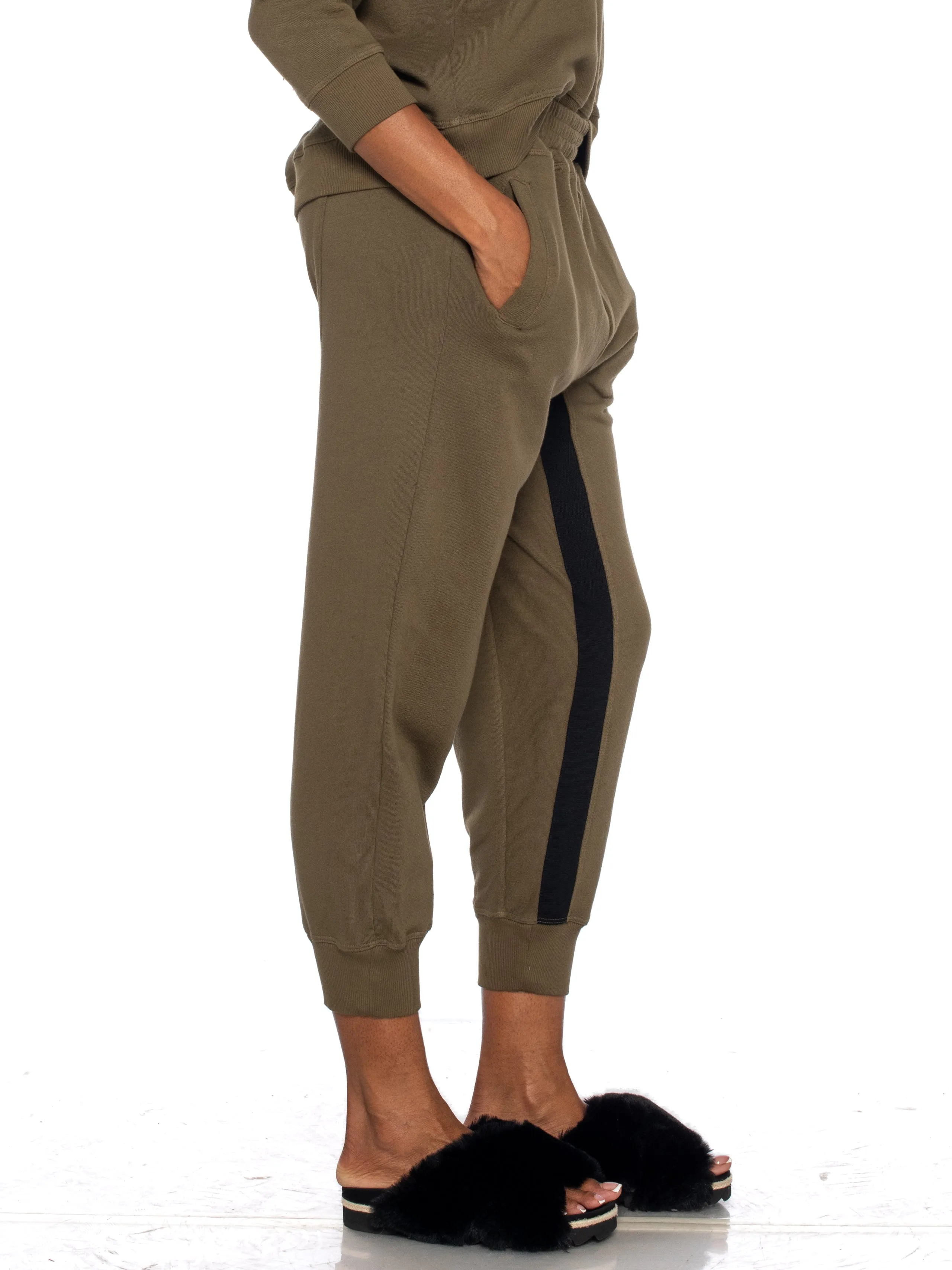 Welt Pocket Sweatpant Black Contrast