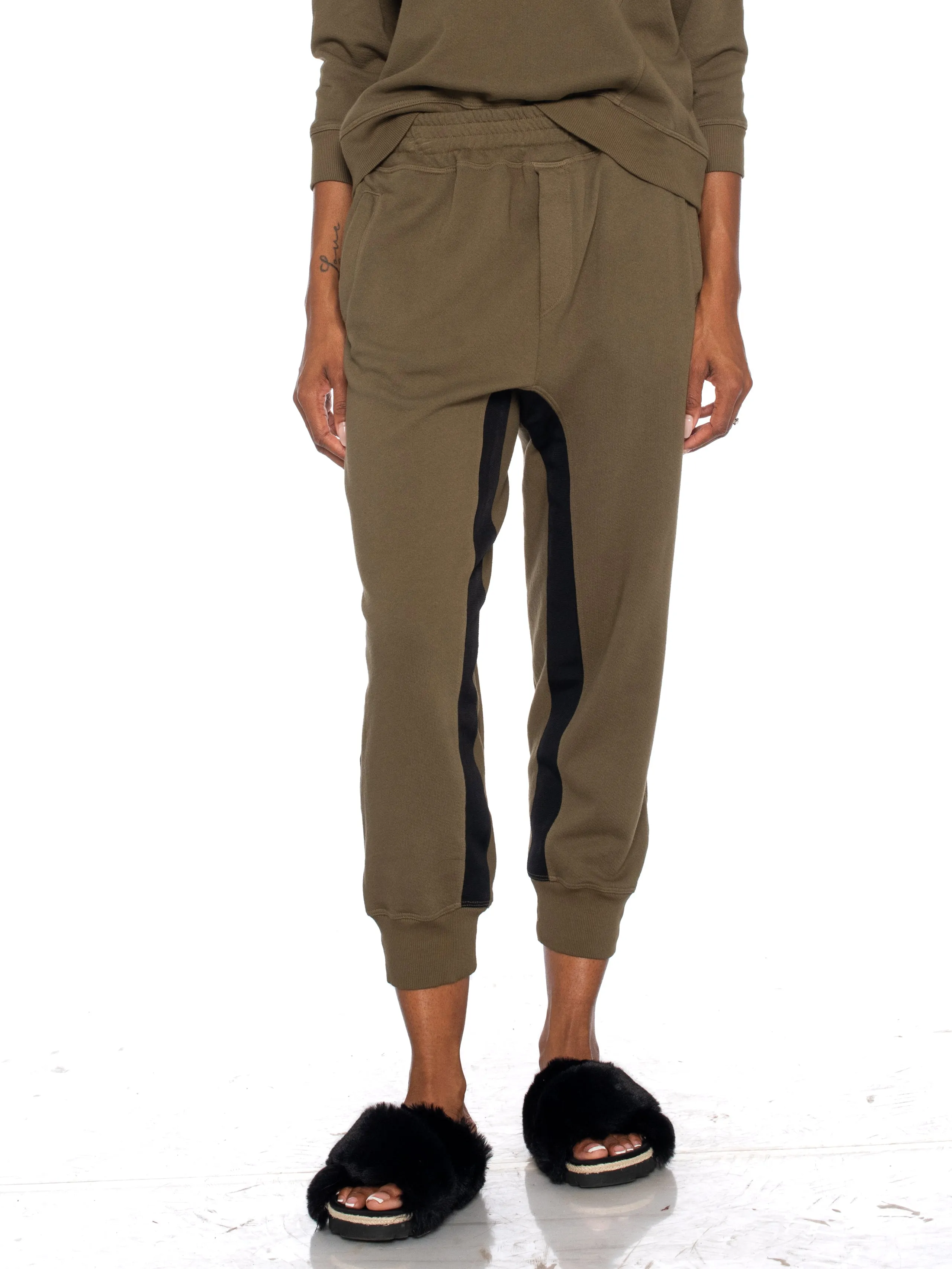 Welt Pocket Sweatpant Black Contrast