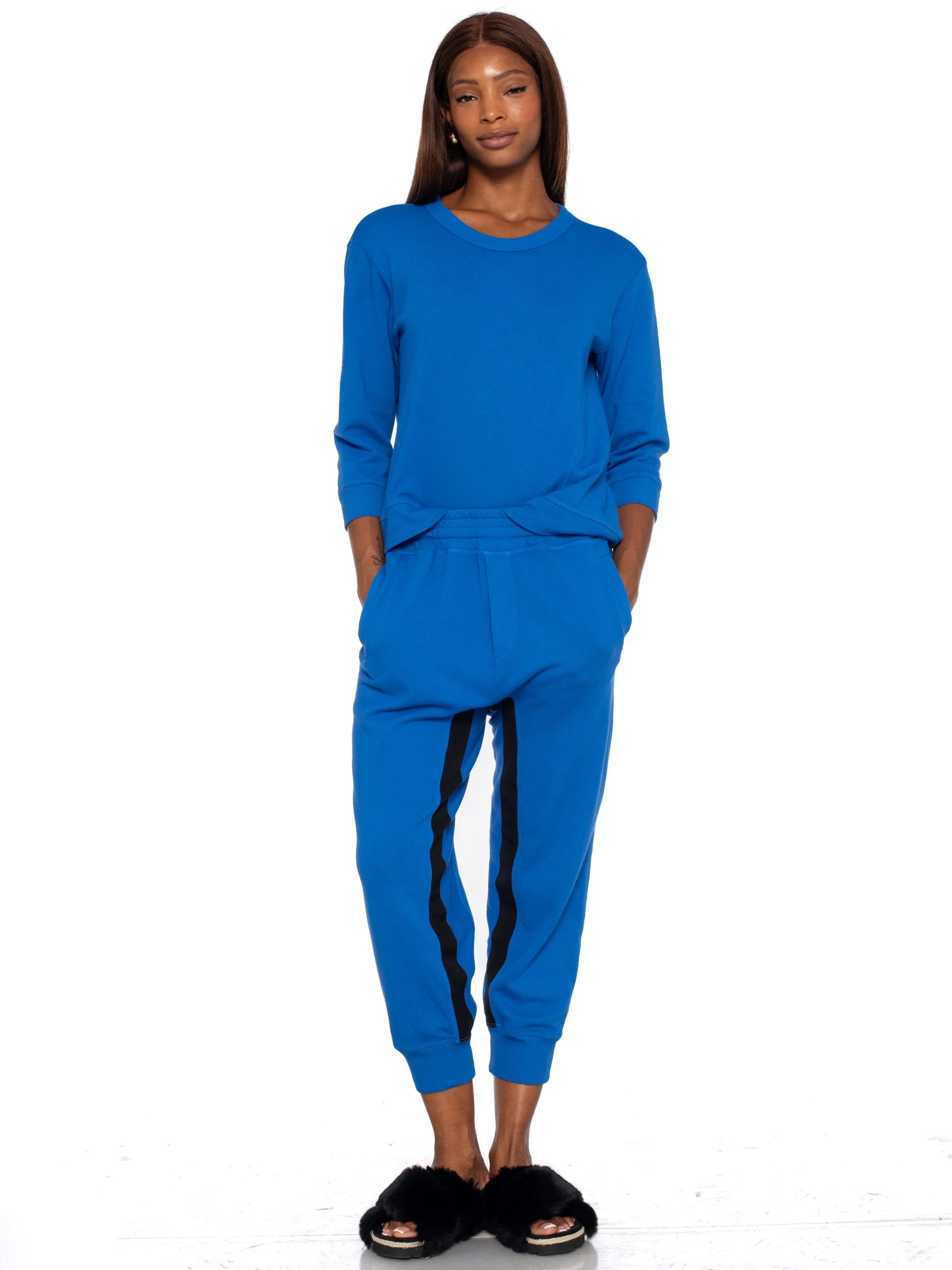 Welt Pocket Sweatpant Black Contrast