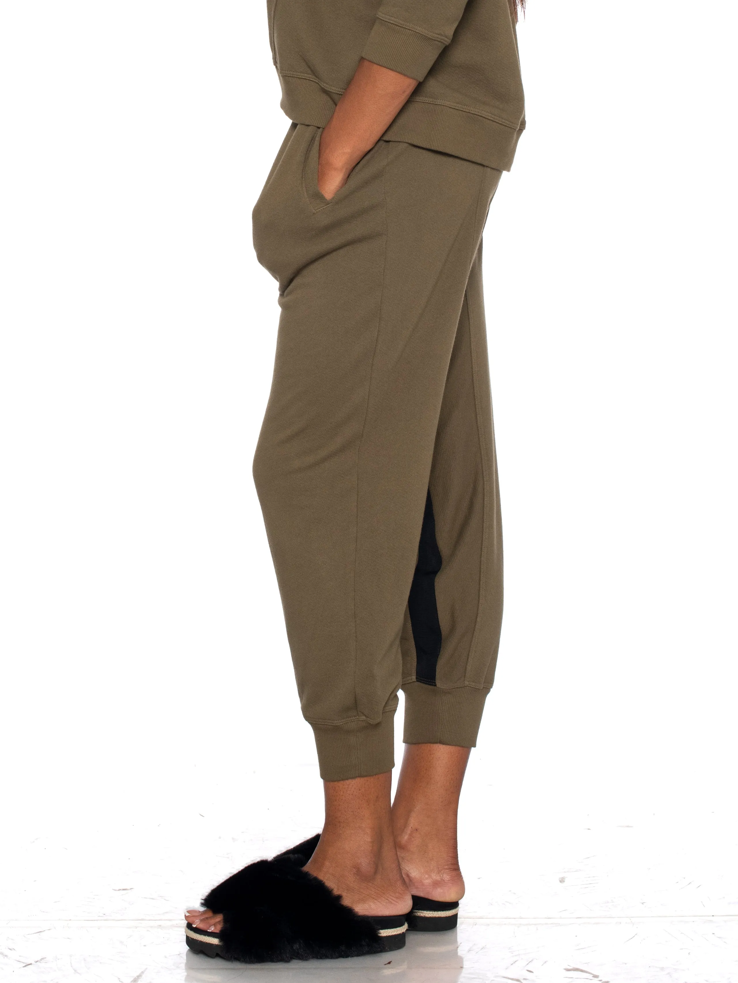 Welt Pocket Sweatpant Black Contrast