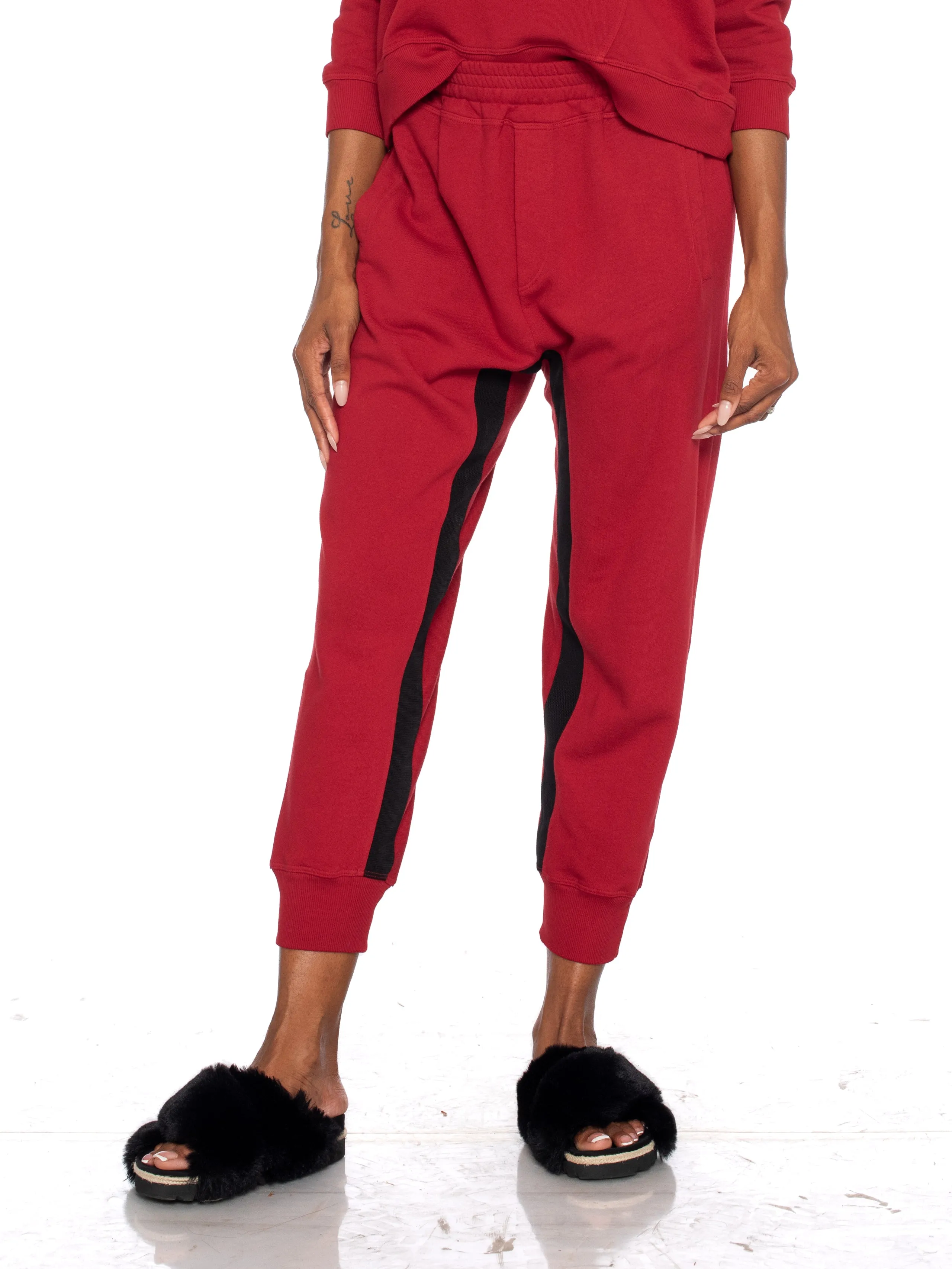 Welt Pocket Sweatpant Black Contrast