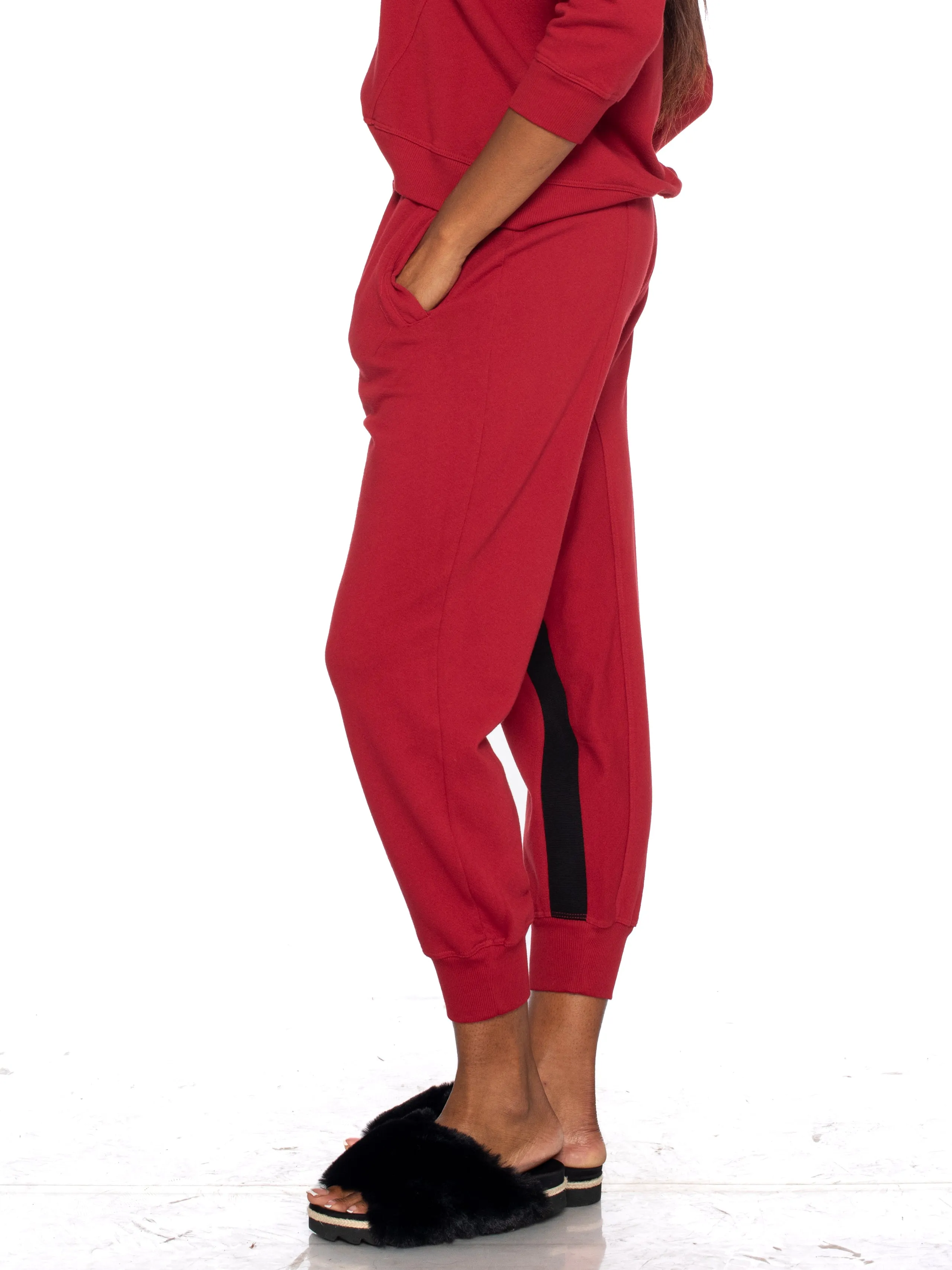 Welt Pocket Sweatpant Black Contrast