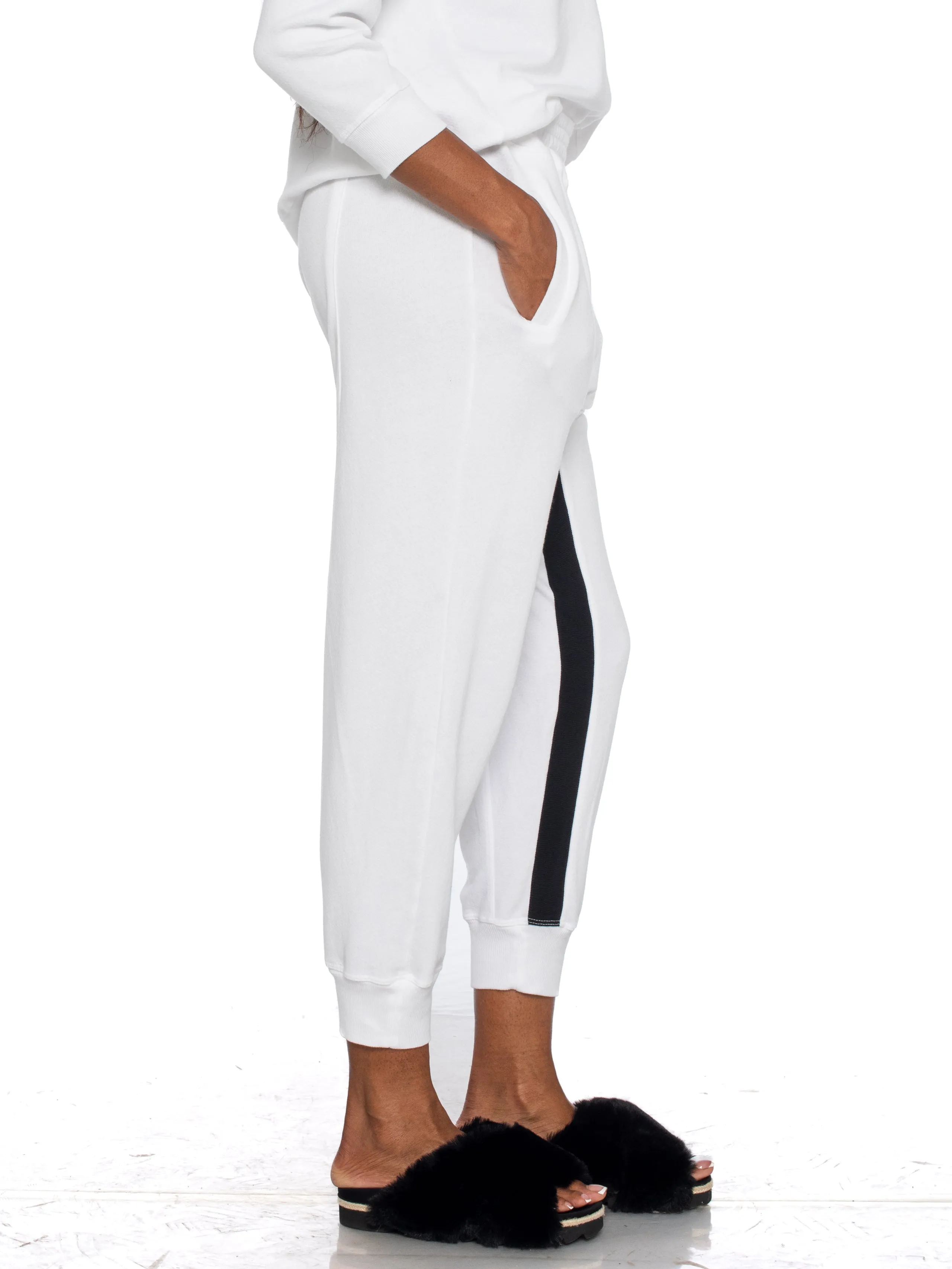 Welt Pocket Sweatpant Black Contrast