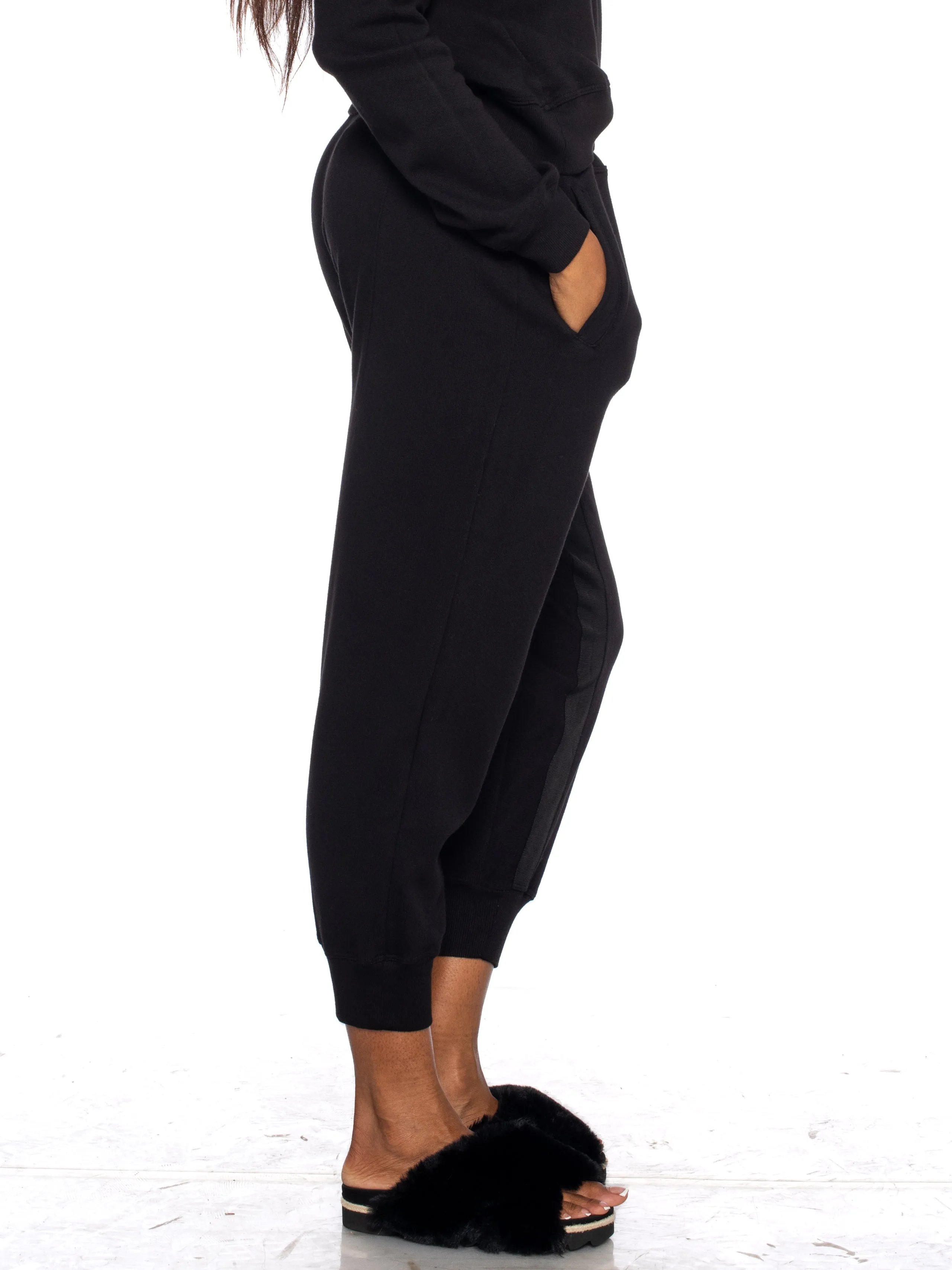 Welt Pocket Sweatpant Black Contrast