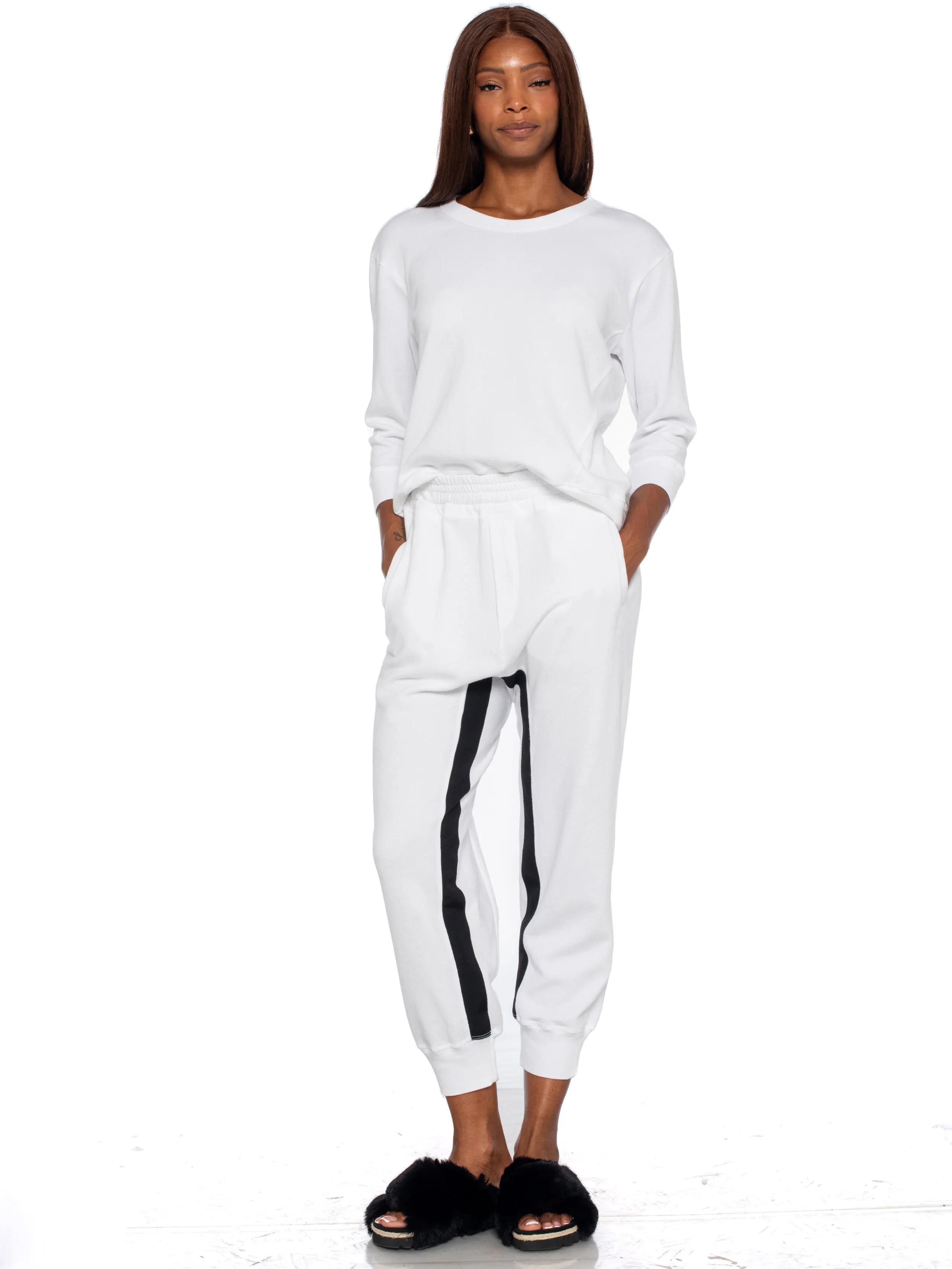 Welt Pocket Sweatpant Black Contrast