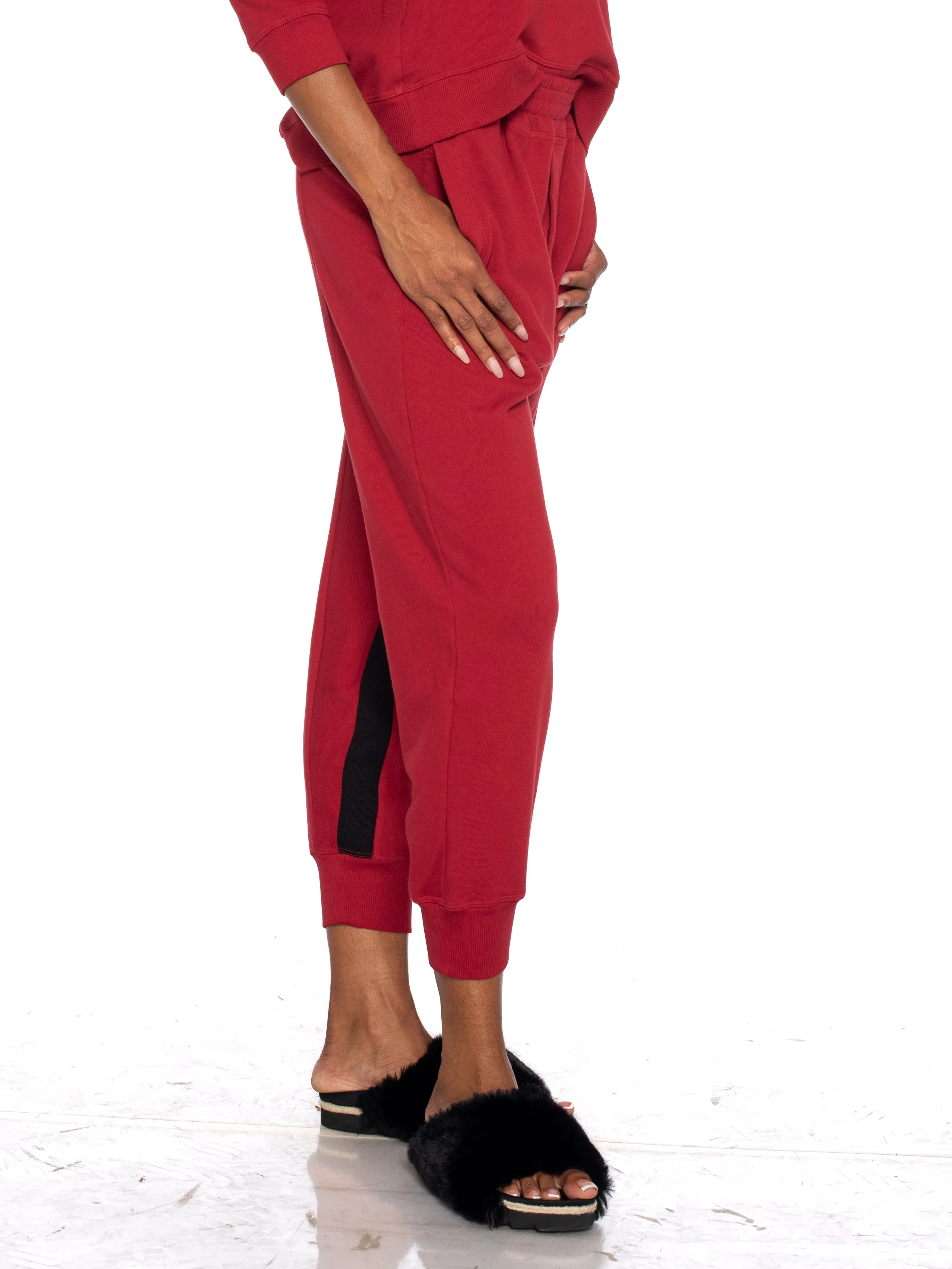 Welt Pocket Sweatpant Black Contrast
