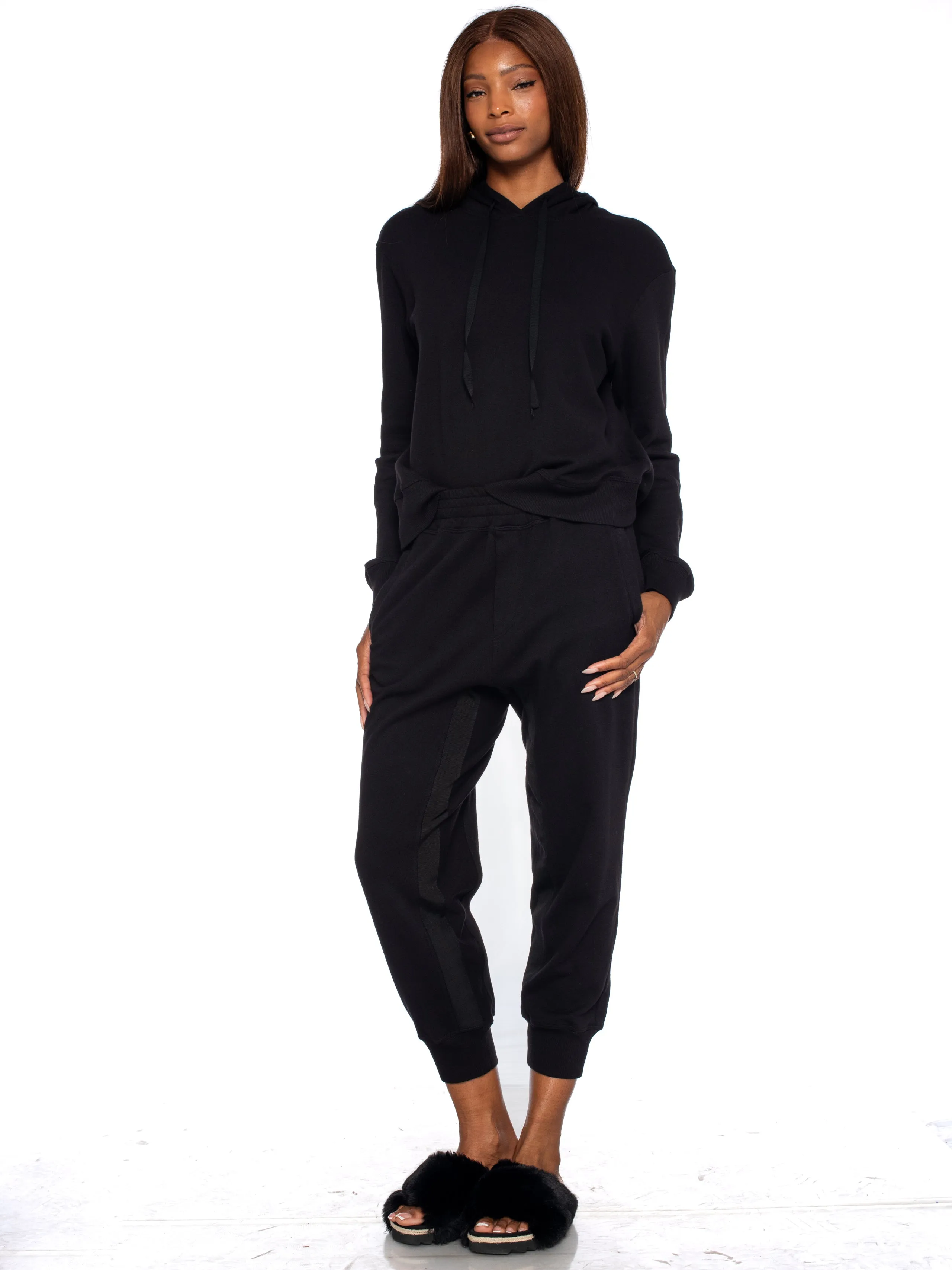 Welt Pocket Sweatpant Black Contrast