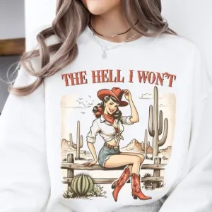 Western Cowgirl Fleece Sweatshirt