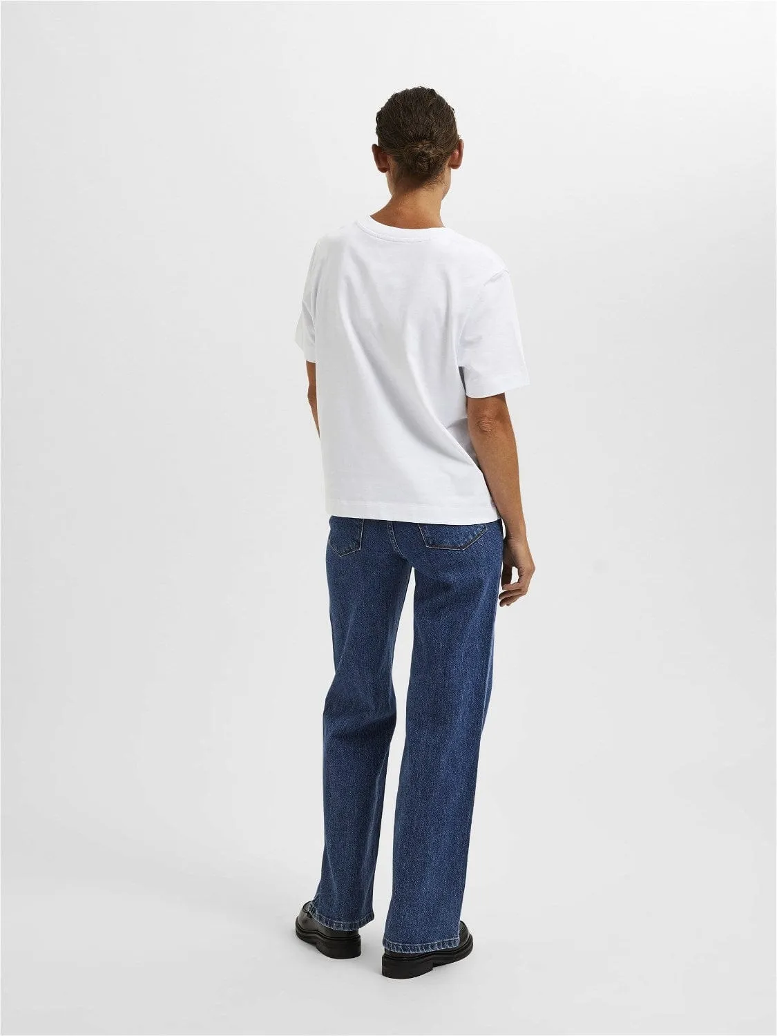 White boxy t-shirt - Selected Femme Essential