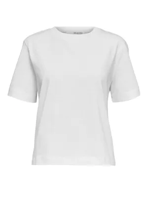 White boxy t-shirt - Selected Femme Essential