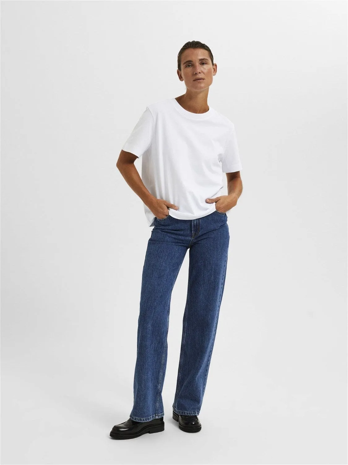 White boxy t-shirt - Selected Femme Essential