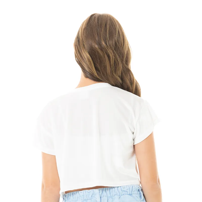 WHITE VELVET T-SHIRT FOR GIRLS