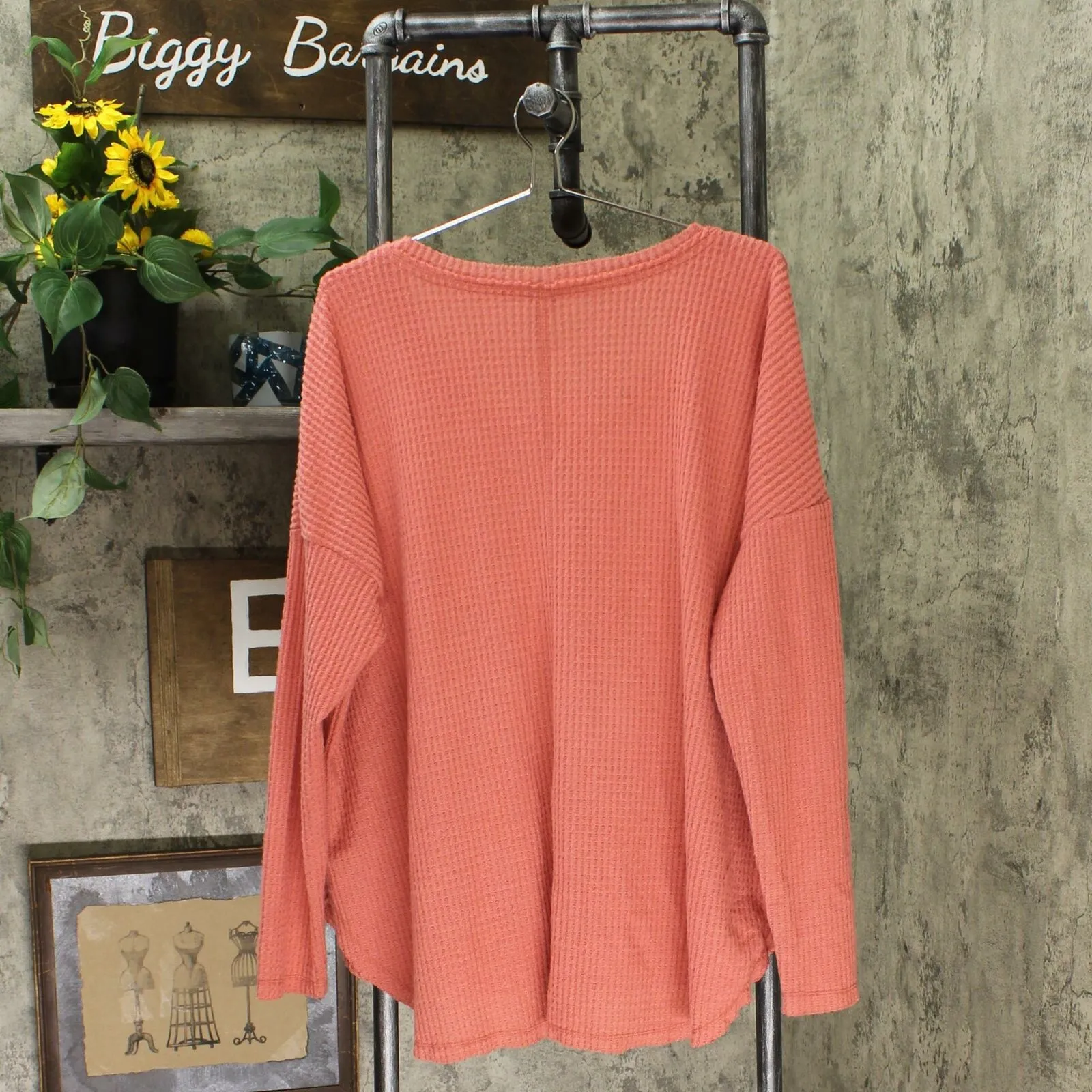 Wild Fable Women's Long Sleeve V-Neck Cozy T-Shirt