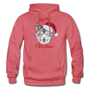 Wolf Merry Christmas Gildan Heavy Blend Adult Hoodie