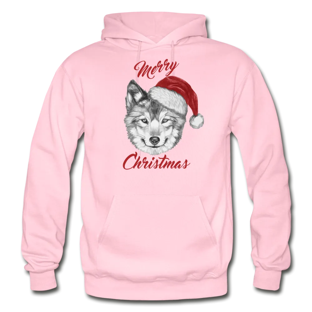 Wolf Merry Christmas Gildan Heavy Blend Adult Hoodie
