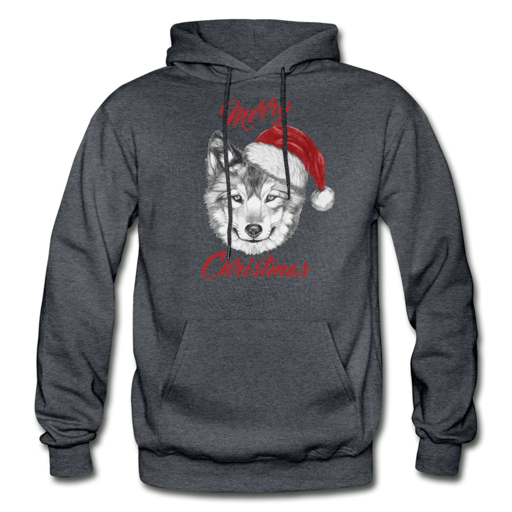 Wolf Merry Christmas Gildan Heavy Blend Adult Hoodie