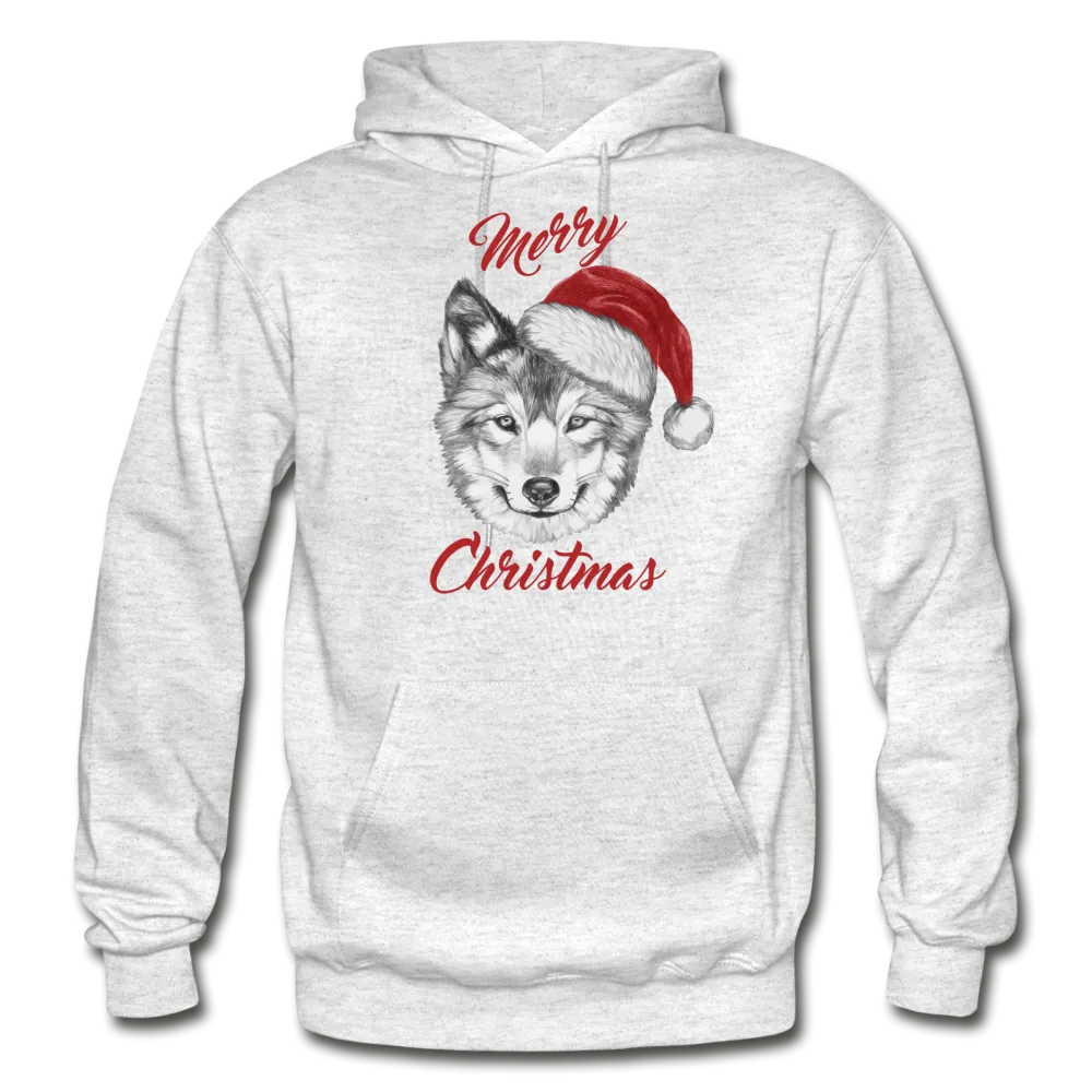 Wolf Merry Christmas Gildan Heavy Blend Adult Hoodie