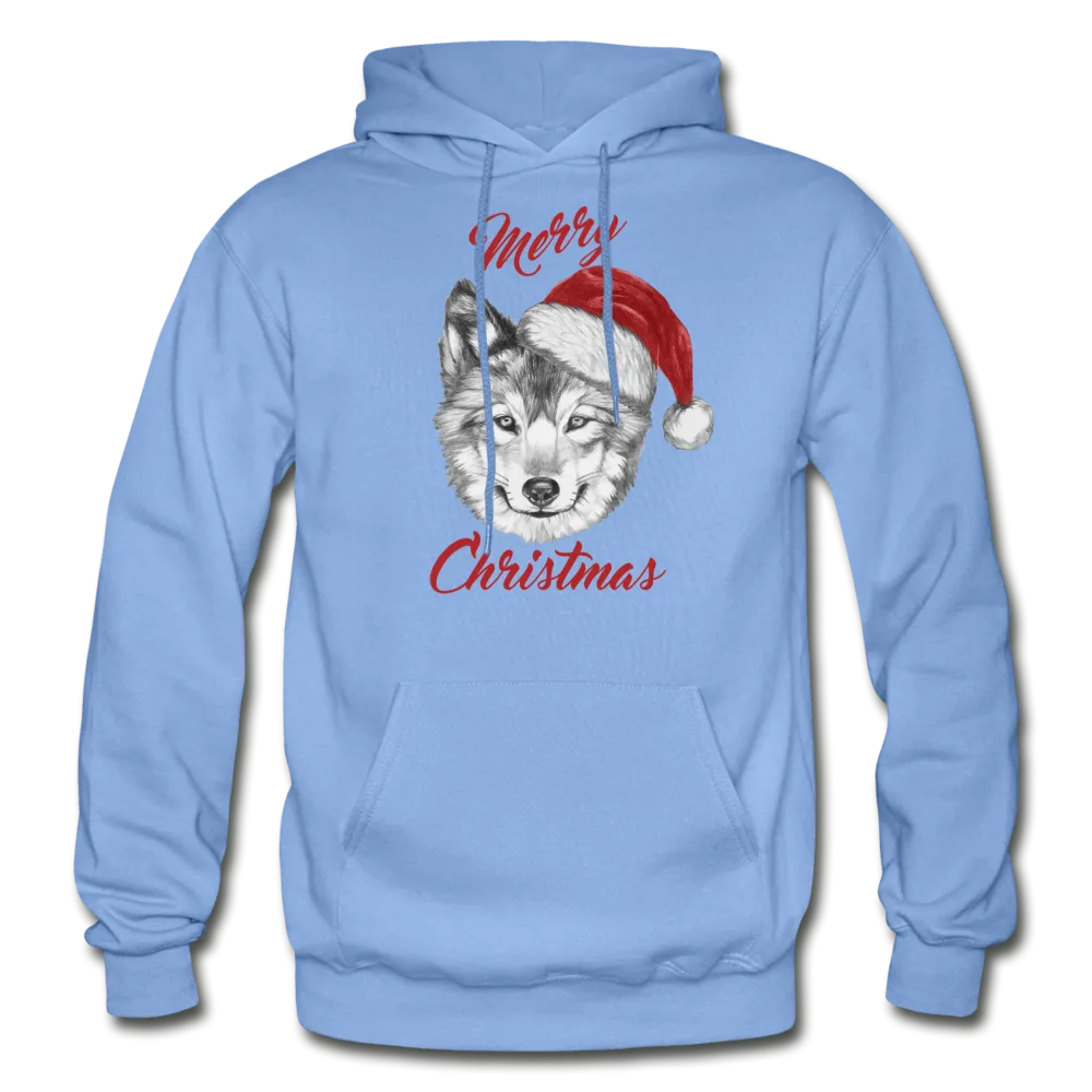 Wolf Merry Christmas Gildan Heavy Blend Adult Hoodie