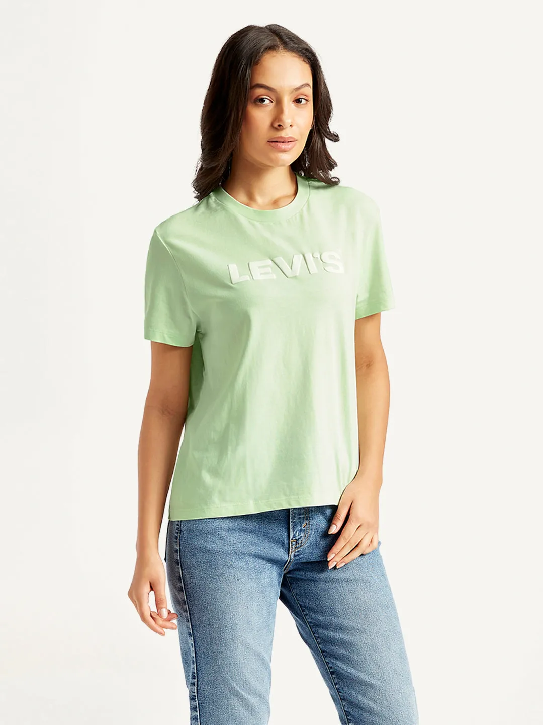 Women's Brand Logo Relaxed Fit T-shirt