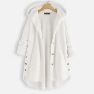 Women's hooded fleece with a soft textured weave