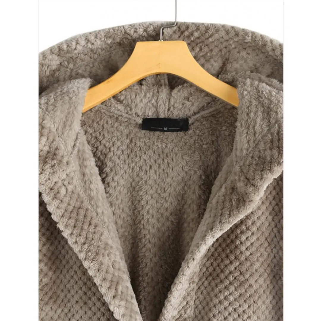 Women's hooded fleece with a soft textured weave