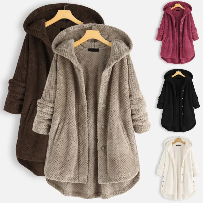 Women's hooded fleece with a soft textured weave