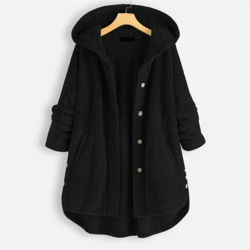 Women's hooded fleece with a soft textured weave