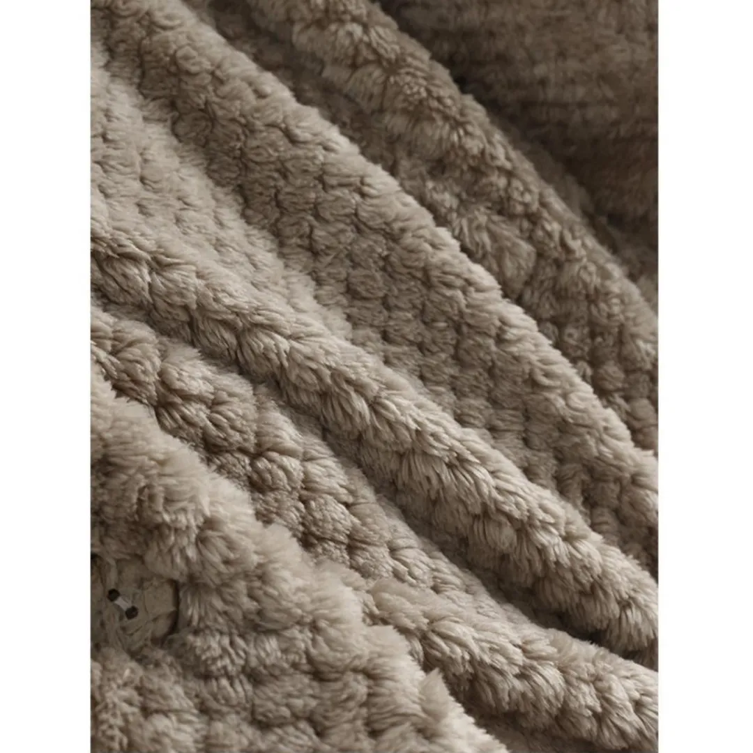 Women's hooded fleece with a soft textured weave
