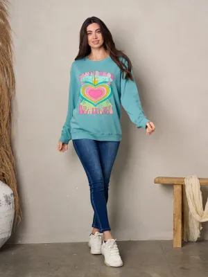 WOMEN'S LONG SLEEVE GRAPHIC SWEATER