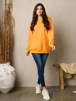 WOMEN'S LONG SLEEVE SOLID PULLOVER SWEATER