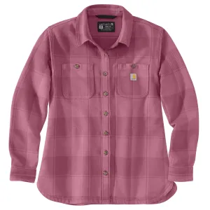 Women's Rugged Flex® Loose Fit Heavyweight Duck Overshirt Woodrose 106450