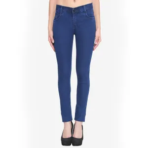 Women's Slim Fit Mid-Rise Light Fade Clean Look Streachable Jeans