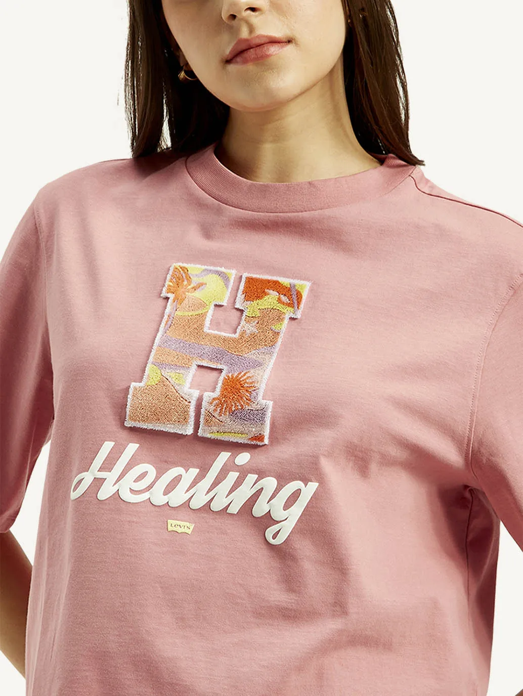 Women's Typographic Print Boxy T-shirt
